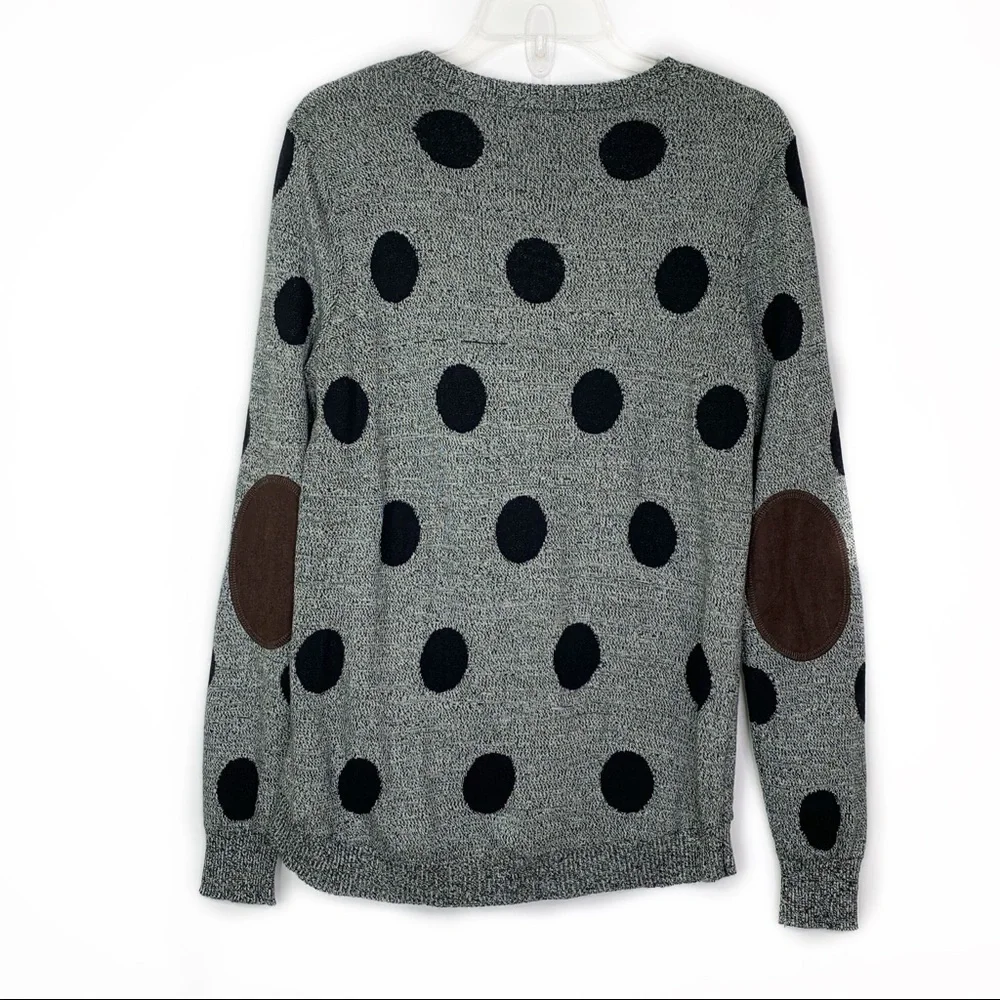 Appareline Polka Dot Sweater Elbow Patch Detail - Picture 6 of 6